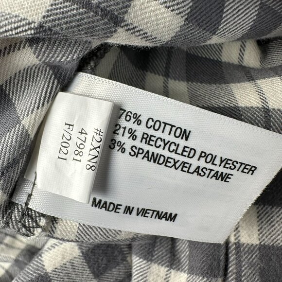 Orvis Women's Long Sleeve Tech Check MarinoWUL+  Flannel Shirt, Dark Grey Color - Picture 11 of 12
